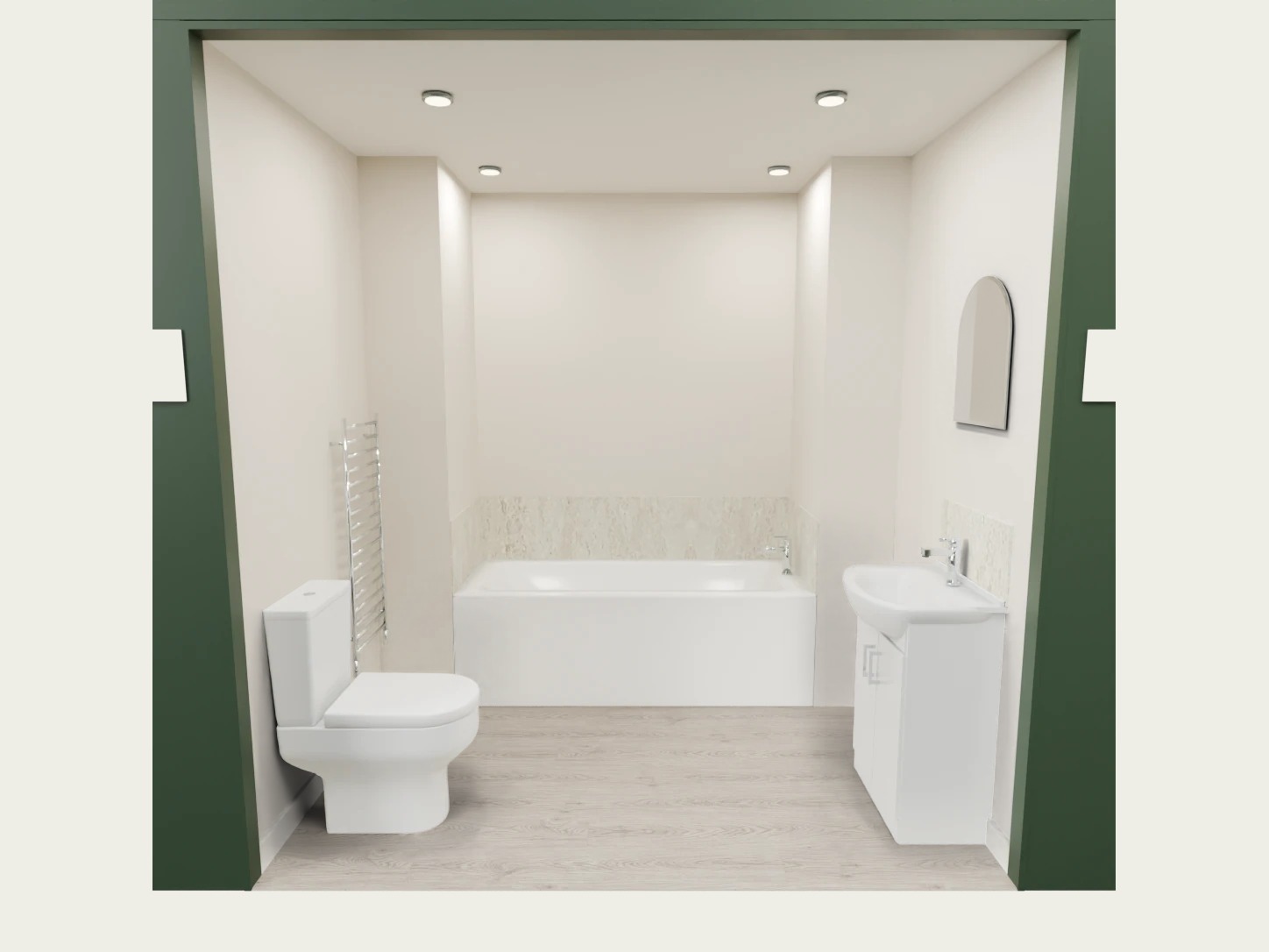 Clever 2 virtual bathroom display: straight bath